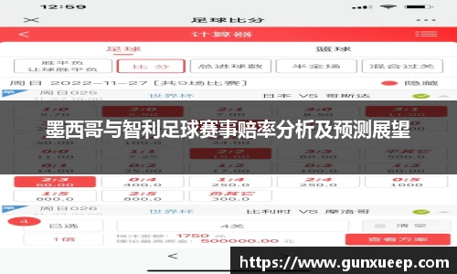 墨西哥与智利足球赛事赔率分析及预测展望